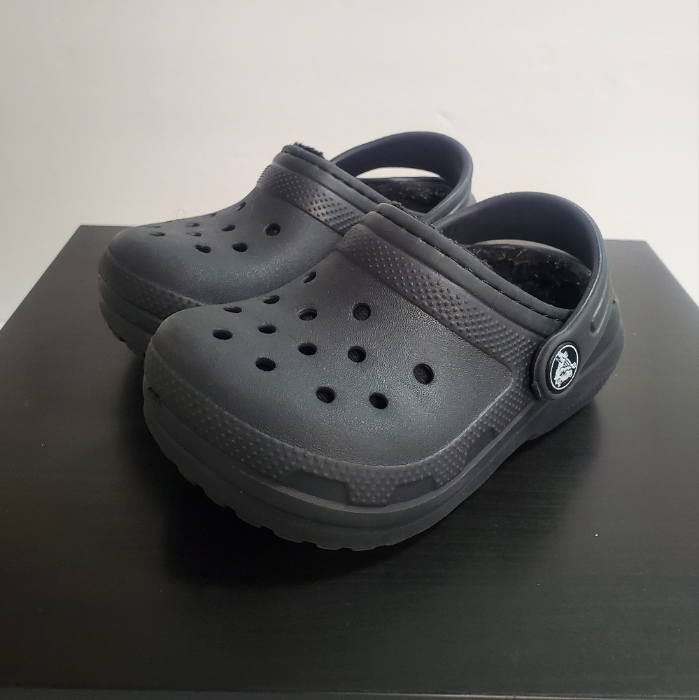 Kids Classic Lined Clog Crocs C7 Black